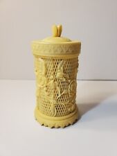 Soporte para aperitivo palillo de dientes tallado floral de colección 24 tenedores y 6 Buda feliz segunda mano  Embacar hacia Mexico