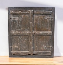 Painel de janela antigo de madeira para decoração de parede com moldura original antigo de metal fino ajustado comprar usado  Enviando para Brazil