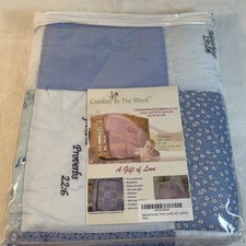 Cobertor de bebê colcha conforto na palavra bordado escritura azul pendurado comprar usado  Enviando para Brazil