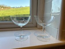 Pair elegant etched for sale  BRISTOL