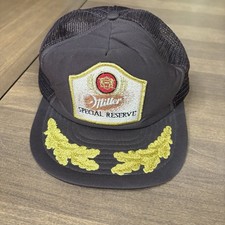 Chapéu caminhoneiro reserva especial Miller Snapback vintage anos 80 cerveja marrom VEJA FOTOS comprar usado  Enviando para Brazil