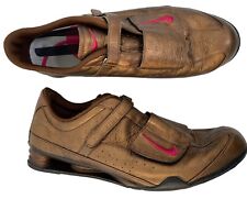 Używany, RZADKIE Vintage Nike Damskie Rival V Metaliczne Brązowe Skórzane Trampki Rozmiar 11 Shox na sprzedaż  Wysyłka do Poland