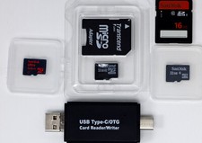 Qtde 4 cartões de memória Sandisk 128GB e 32GB MicroSD, 16GB SD; Transcend 32GB MicroSD comprar usado  Enviando para Brazil