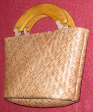 Korbtasche handtasche klein gebraucht kaufen  Hamburg