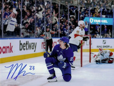 Matthew Knies Toronto Maple Leafs autografada 8 x 10 primeira fotografia de gol da NHL comprar usado  Enviando para Brazil