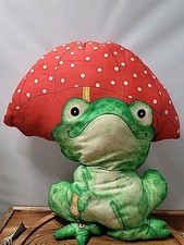 Sapo vermelho bolinhas guarda-chuva tecido de pelúcia corte corporal costurar bicho de pelúcia moinho de mola comprar usado  Enviando para Brazil