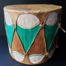 Tambor pintado vintage Cochiti Pueblo Nuevo México segunda mano  Embacar hacia Mexico