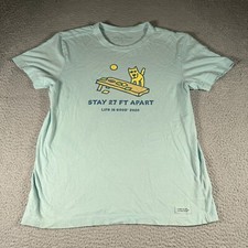 Camiseta Life Is Good Crusher Masculina Pequena Azul 27 Pés de Distância Gráfico de Buraco de Milho comprar usado  Enviando para Brazil