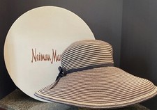 Chapéu de Sol ERIC JAVITS Preto e Natural Palha Squishee Embalável Neiman Marcus Caixa comprar usado  Enviando para Brazil