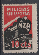 MADIRD  Milicias Antifascistas  10 Cts  Sello Local Republicano  Spain Civil War comprar usado  Enviando para Brazil