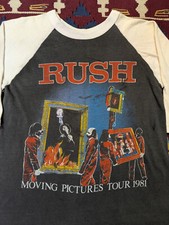 Camiseta de beisebol vintage Rush Moving Pictures Tour, pequena, 1981, desbotada, Raglan comprar usado  Enviando para Brazil
