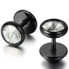 Brincos femininos masculinos de aço inoxidável preto com barra redonda 2 peças comprar usado Brincos femininos masculinos de aço inoxidável preto com barra redonda 2 peças comprar usado  Enviando para Brazil