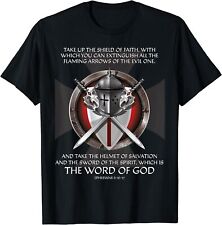 Camiseta NOVA LIMITADA Armor Of God Take Up The Shield Of Faith Ephesians 6:16-7 comprar usado  Enviando para Brazil