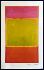 Litografía Mark Rothko Certificado de Autenticidad Original Firmado Op Numerado Certificado 180 Es. segunda mano  Embacar hacia Mexico