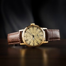Relógio de pulso masculino de aviação piloto "3IM" pulseira de couro marrom 34mm CAIXA (CONJUNTO DE PRESENTE) comprar usado  Enviando para Brazil