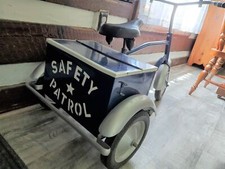 Antigo Pedal de Triciclo Carro Polícia Segurança Patrulha Servicar Skip dente Bicicleta Brinquedo 1940 comprar usado  Enviando para Brazil