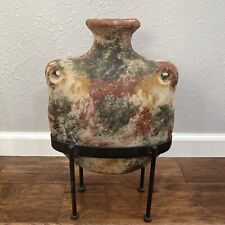 Recipiente de cerámica de terracota con soporte de hierro fundido segunda mano  Embacar hacia Argentina