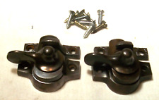 Par de fechaduras de janela antigas faixa de ferro fundido vintage peça de arte de hardware vitoriano #C82, usado comprar usado  Enviando para Brazil