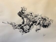 Abstraction grande encre d'occasion  Marseille X