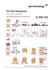 Safety card germanwings d'occasion  Châteauneuf-en-Thymerais