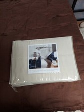 NOVO Lençol Plano Ultra Macio Amazon Basics Queen Bed, Cor Bege comprar usado  Enviando para Brazil