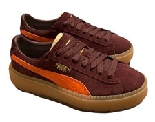 NOVO! Tênis feminino PUMA plataforma traço bloco vinho chama camurça chiclete wedge 8.5 comprar usado  Enviando para Brazil