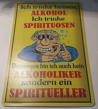 Blechschild alkoholiker spirit gebraucht kaufen  Salzgitter