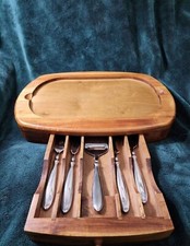 Conjunto de talheres com gaveta deslizante HAMPTON HOME tábua de queijo madeira 5 peças comprar usado  Enviando para Brazil