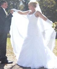 ~Brautkleid Hochzeit Kleid Kleider Marke Pronovias mit Perlen Engelsflügel Gr.40 comprar usado  Enviando para Brazil