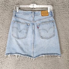 Saia jeans Levi's feminina 27 premium grande E azul algodão botão mosca comprar usado  Enviando para Brazil