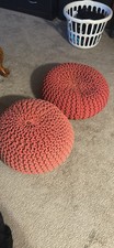 Round knit pouf for sale  Flint