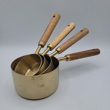 Conjunto de 4 alças de madeira de aço inoxidável copos de medição de caixa e cano comprar usado Conjunto de 4 alças de madeira de aço inoxidável copos de medição de caixa e cano comprar usado  Enviando para Brazil