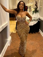 Novo Vestido Marrom Feminino Alça Festa Noturna Aniversário Formatura Vestido de Casamento, usado comprar usado  Enviando para Brazil