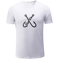 Usado, Peixe na pesca Design Mens Meninos casuais T-Shirts Graphic Print Tops Tee Shirts comprar usado  Enviando para Brazil