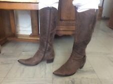 Bottes cuir marron d'occasion  Neuilly-sur-Seine