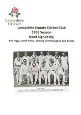 LANCASHIRE CCC TEAM GROUP 1958 SEZON 4 X ORYGINALNE RĘCZNIE PODPISANE AUTOGRAFY na sprzedaż  Wysyłka do Poland