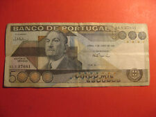 Billet portugal 5000 d'occasion  Péronnas