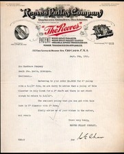 1916 Chicago - Columbus In - Reeves Pulley Co - Nota de cabeça de letra rara comprar usado  Enviando para Brazil