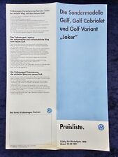 Golf joker preisliste gebraucht kaufen  Vechta