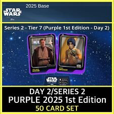 CONJUNTO DIA 2/SÉRIE 2 BASE ROXA 50 CARTAS NÍVEL 7-2025 TOPPS STAR WARS CARD TRADER, usado comprar usado  Enviando para Brazil