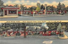 Usado, Cartão postal vintage Ocala Florida Rock Motor Court linho AA35095 comprar usado  Enviando para Brazil