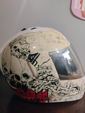 ICON ALLIANCE CAPACETE DE MOTOCICLETA ROSTO INTEIRO TORRENT BRANCO MASCULINO GG RARO, usado comprar usado  Enviando para Brazil
