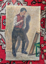 Hst autoportrait peintre d'occasion  Strasbourg-