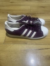 Adidas superstar burgundy for sale  STOKE-ON-TRENT