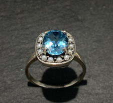 Ring blautopas perle gebraucht kaufen  Berlin