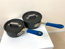 Conjunto de 2 panelas comerciais de alumínio anodizado 1,5 QT 2,5 QT panela de molho com tampa comprar usado  Enviando para Brazil