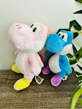 Usado, Super Mario Brothers YOSHI 10" PELUCHE ROSA 2020 y 8" peluche azul 2017 buenas cosas segunda mano  Embacar hacia Argentina