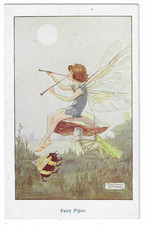 Cartão postal assinado pelo artista Constance Symonds "Fairy Piper", usado comprar usado Cartão postal assinado pelo artista Constance Symonds "Fairy Piper", usado comprar usado  Enviando para Brazil