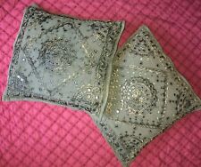 Hand embroidered cushion for sale  CROMER