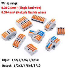Conector de cable rápido 1-10 en 1-10 salida divisor de cable palanca bloques de terminal segunda mano  Embacar hacia Mexico